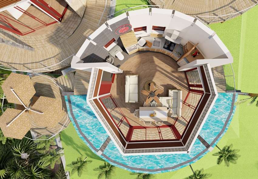 Plan de masse lodge Hibiscus